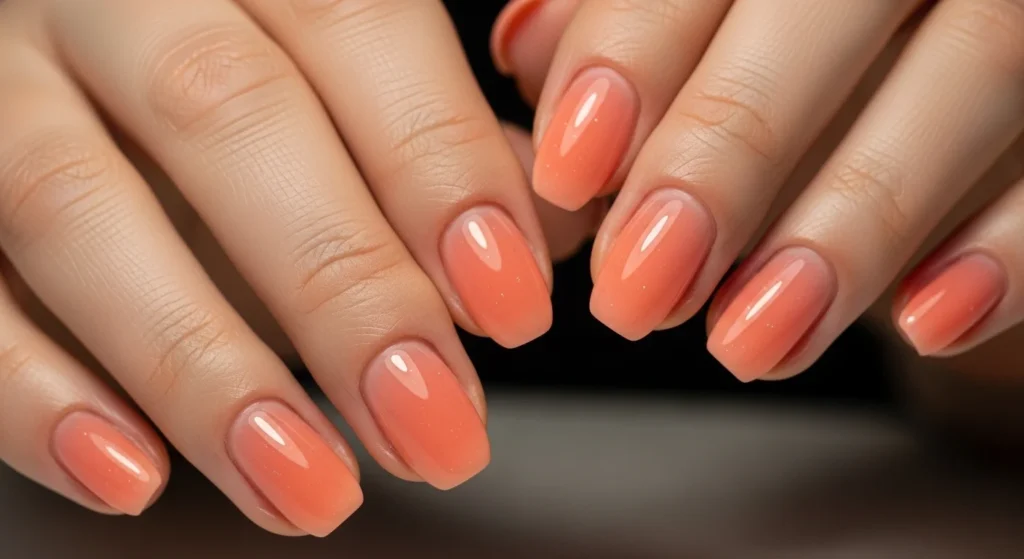 Peachy  nails