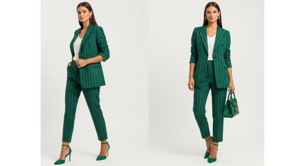 Emerald Pinstripe Suit