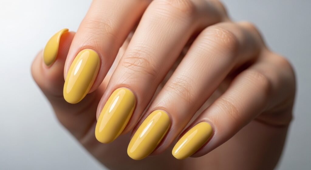 Butter Yellow Gloss nails