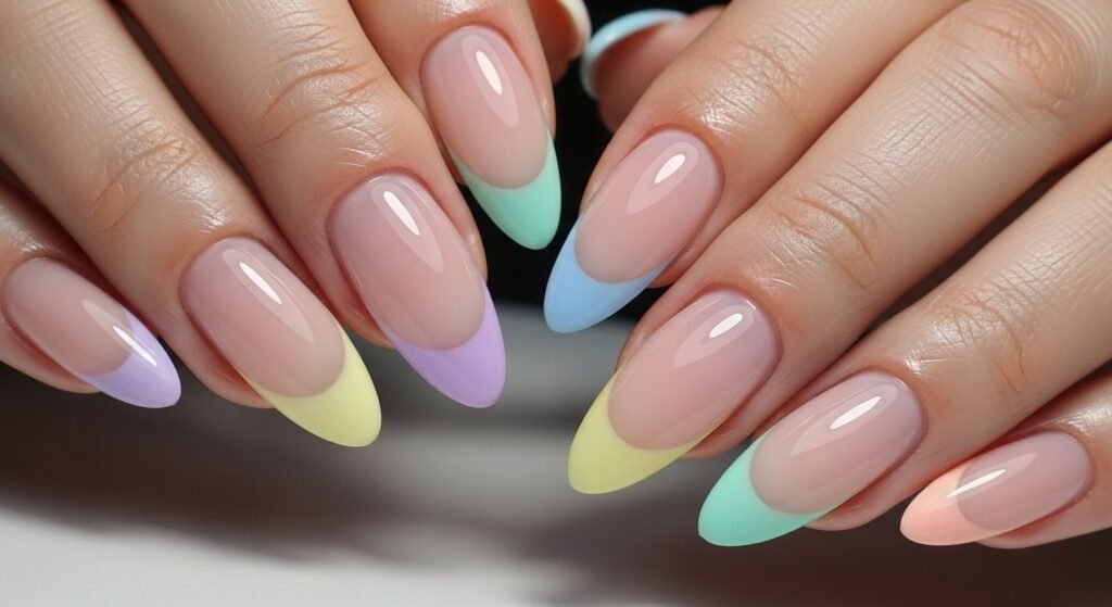 Pastel French Tips nail