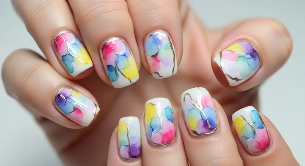 Watercolor Nails