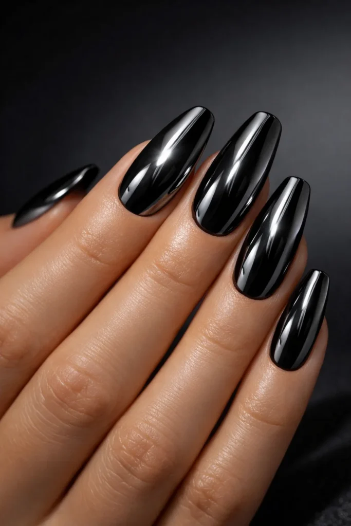Black Chrome Nails