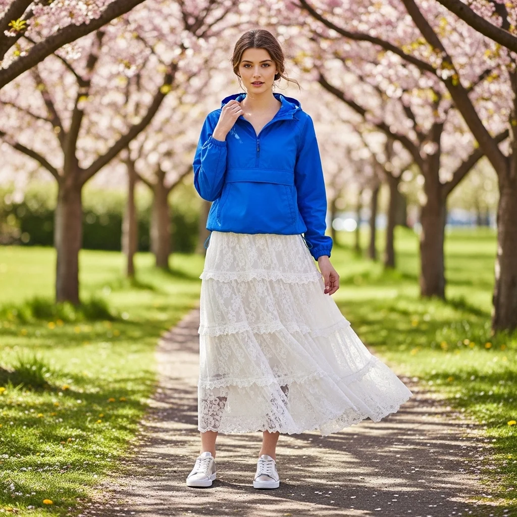 Technical Anorak x Coquette Skirt