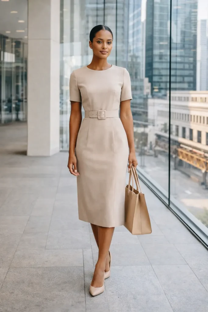 Tailored Midi Dress