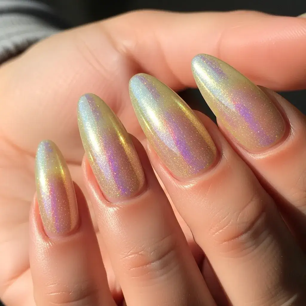 Chrome/Glazed nail Design