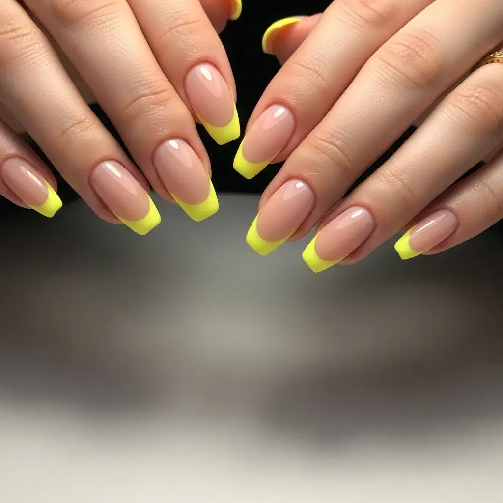 Sunshine French Tips Nails